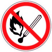 Знак мет. «Запрещается пользоваться открытым огнем» 200*200мм